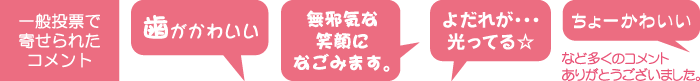 一般投票で寄せられたコメント