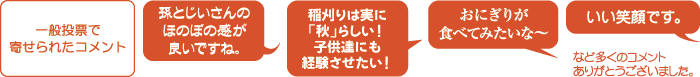一般投票で寄せられたコメント
